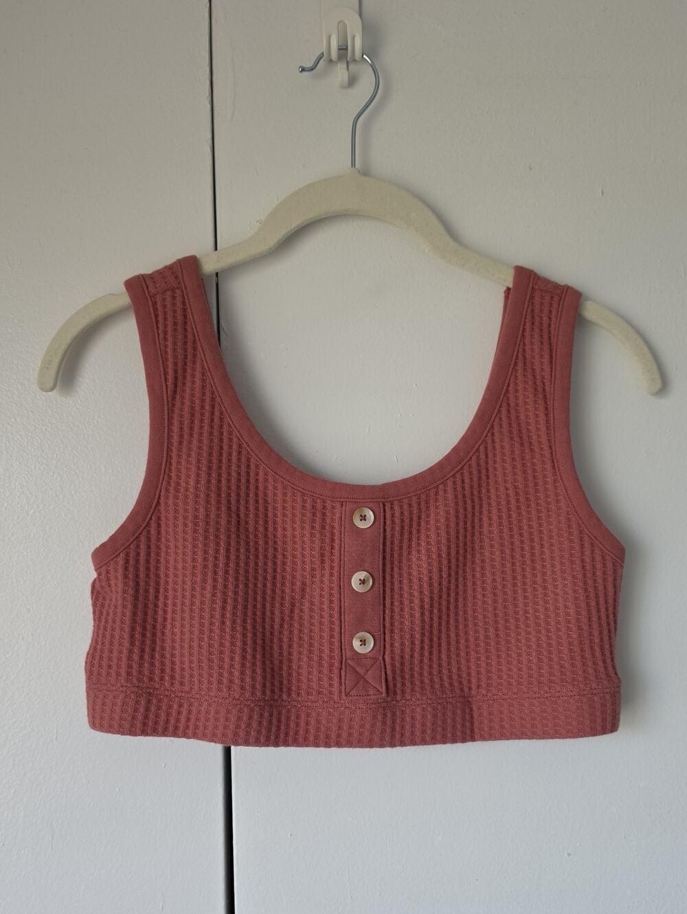 Old Navy Terracotta Waffle Knit Button Bralette – Medium